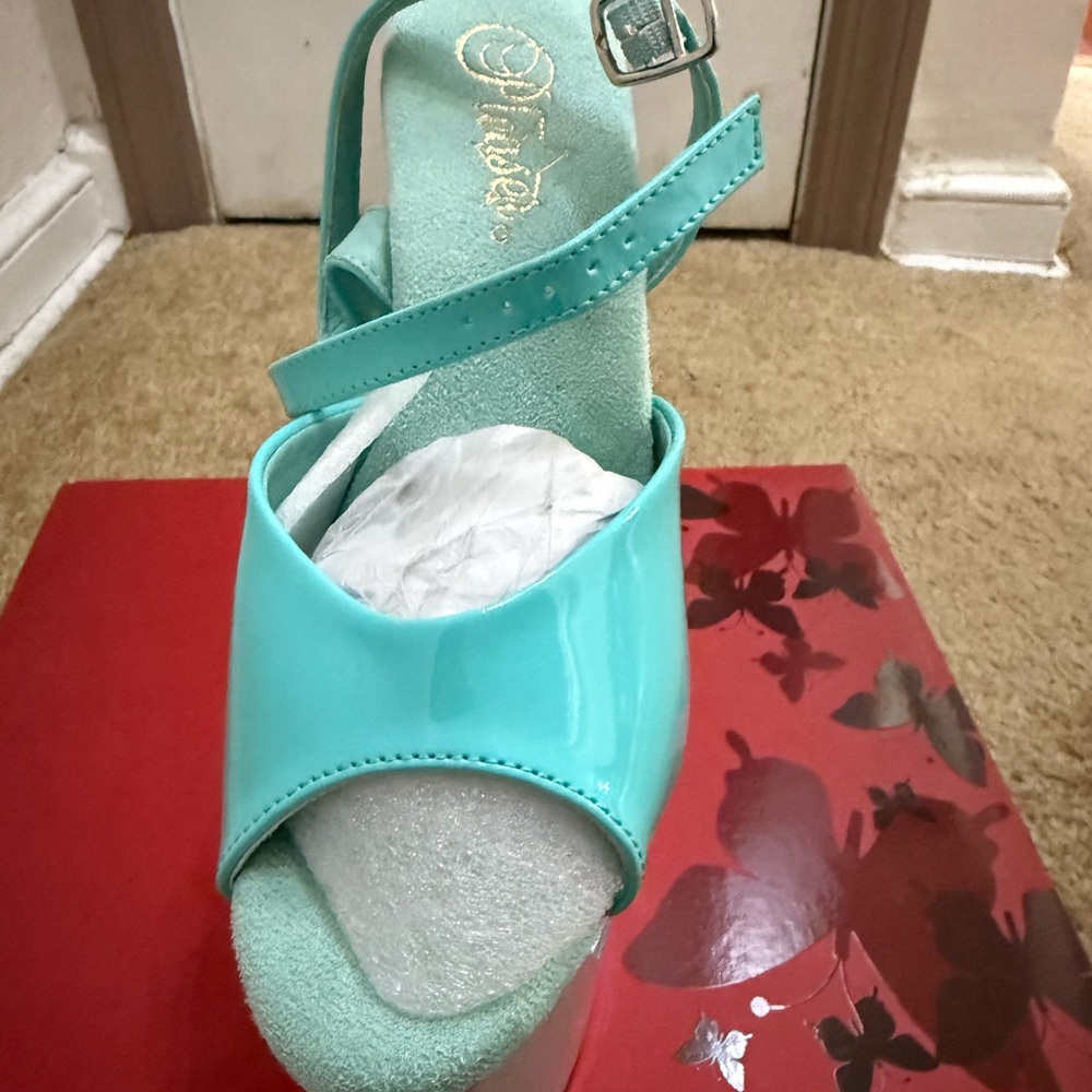 Pleaser Aqua Blue Women's Sandals